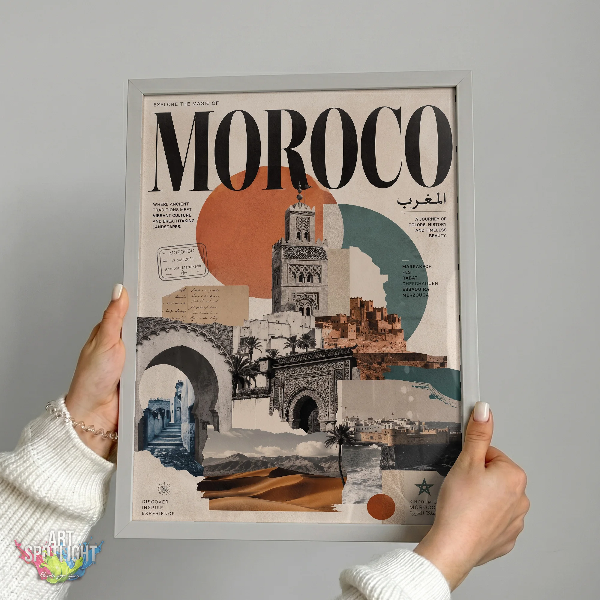 MOROCCO LANDMARKS COLLAGE