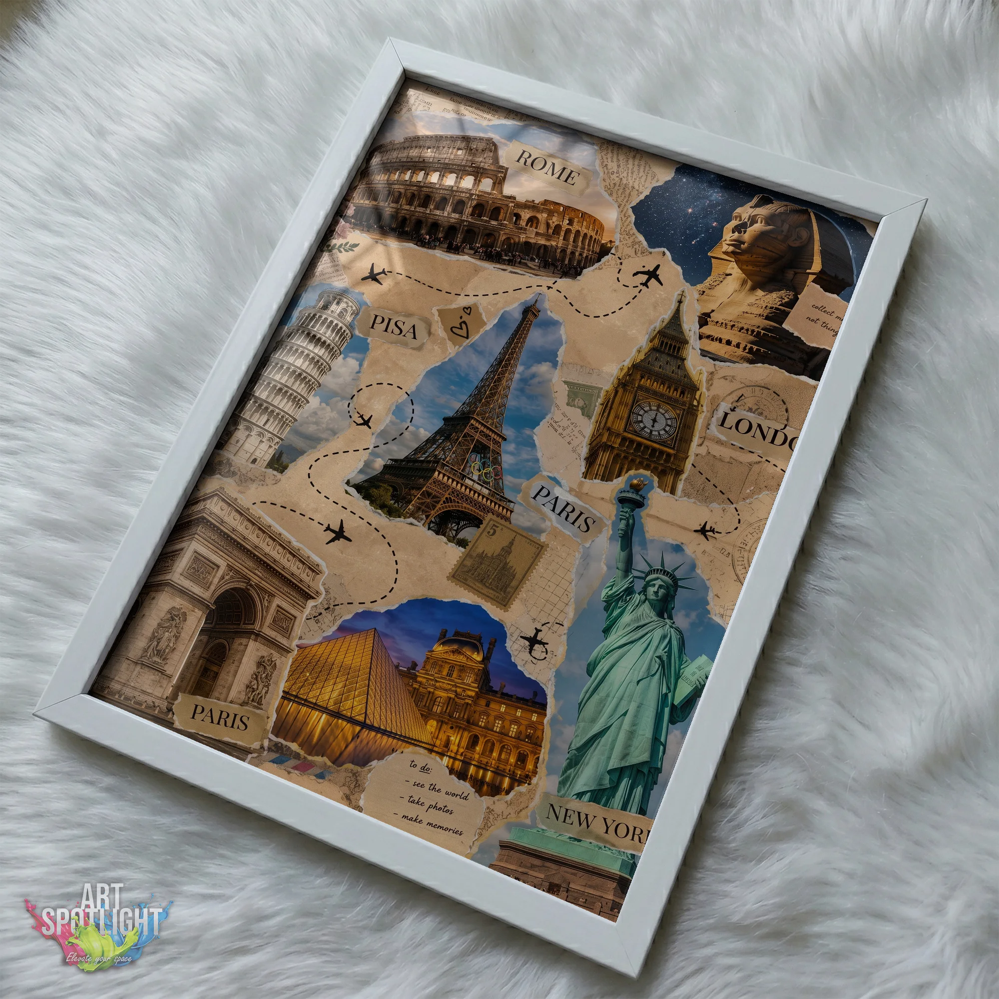WORLD LANDMARKS COLLAGE