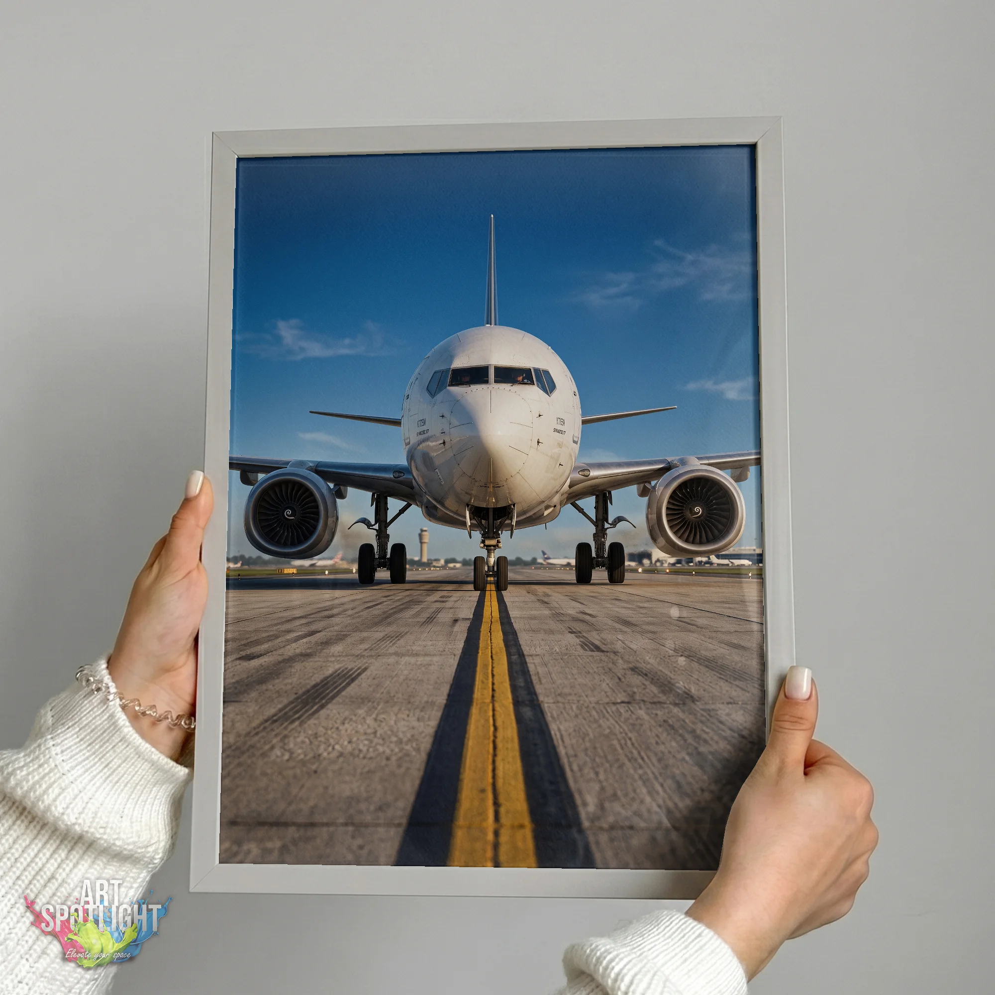 BOEING 737 ON RUNWAY