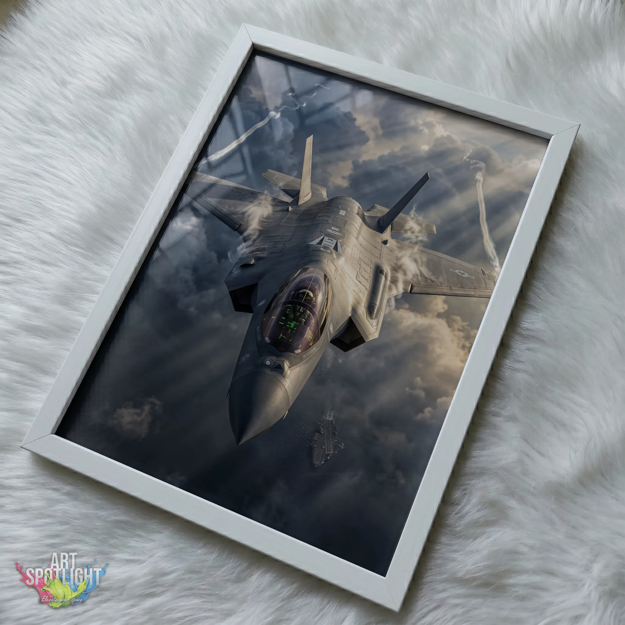 STEALTH FIGHTER IN THE CLOUDS