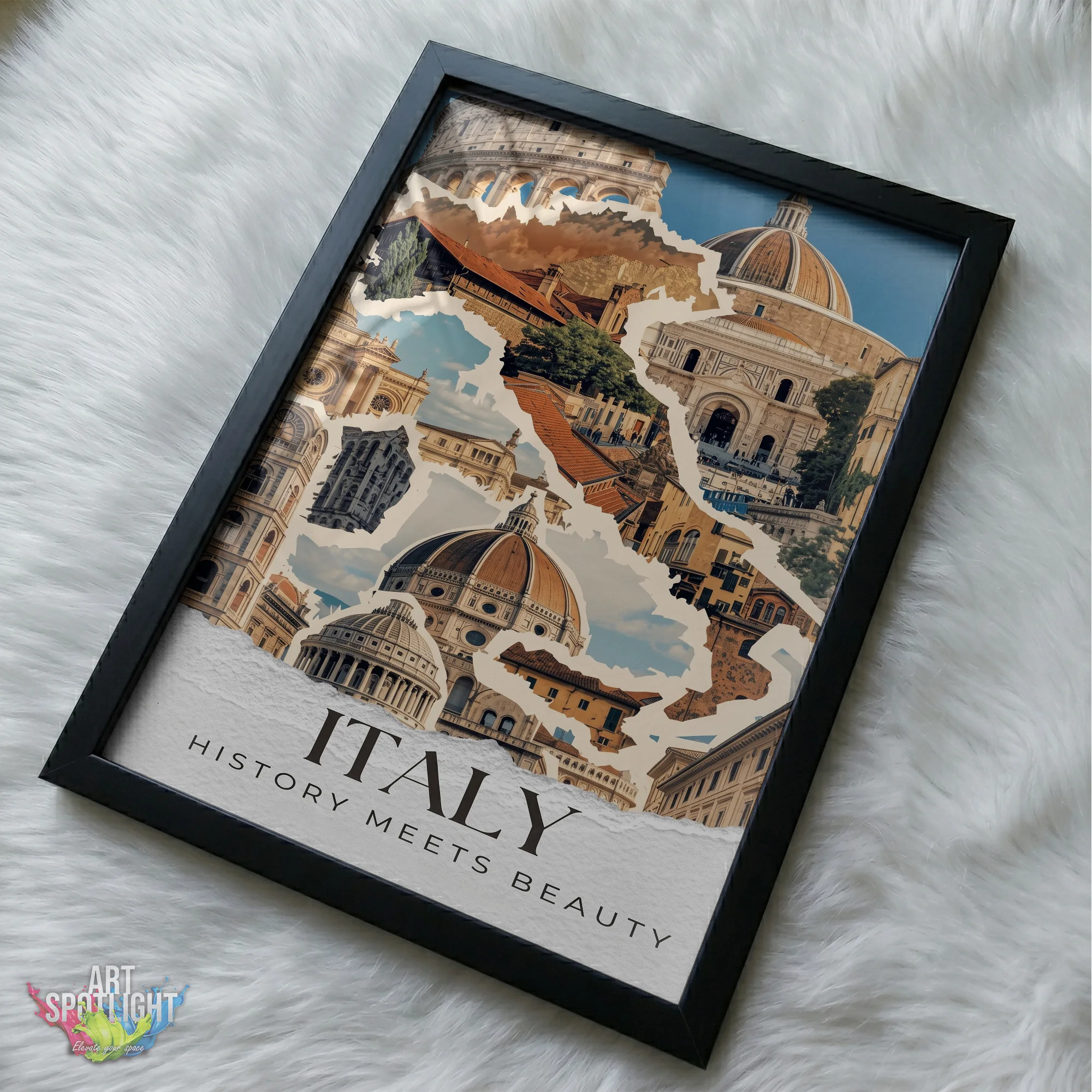 ITALY LANDMARKS COLLAGE