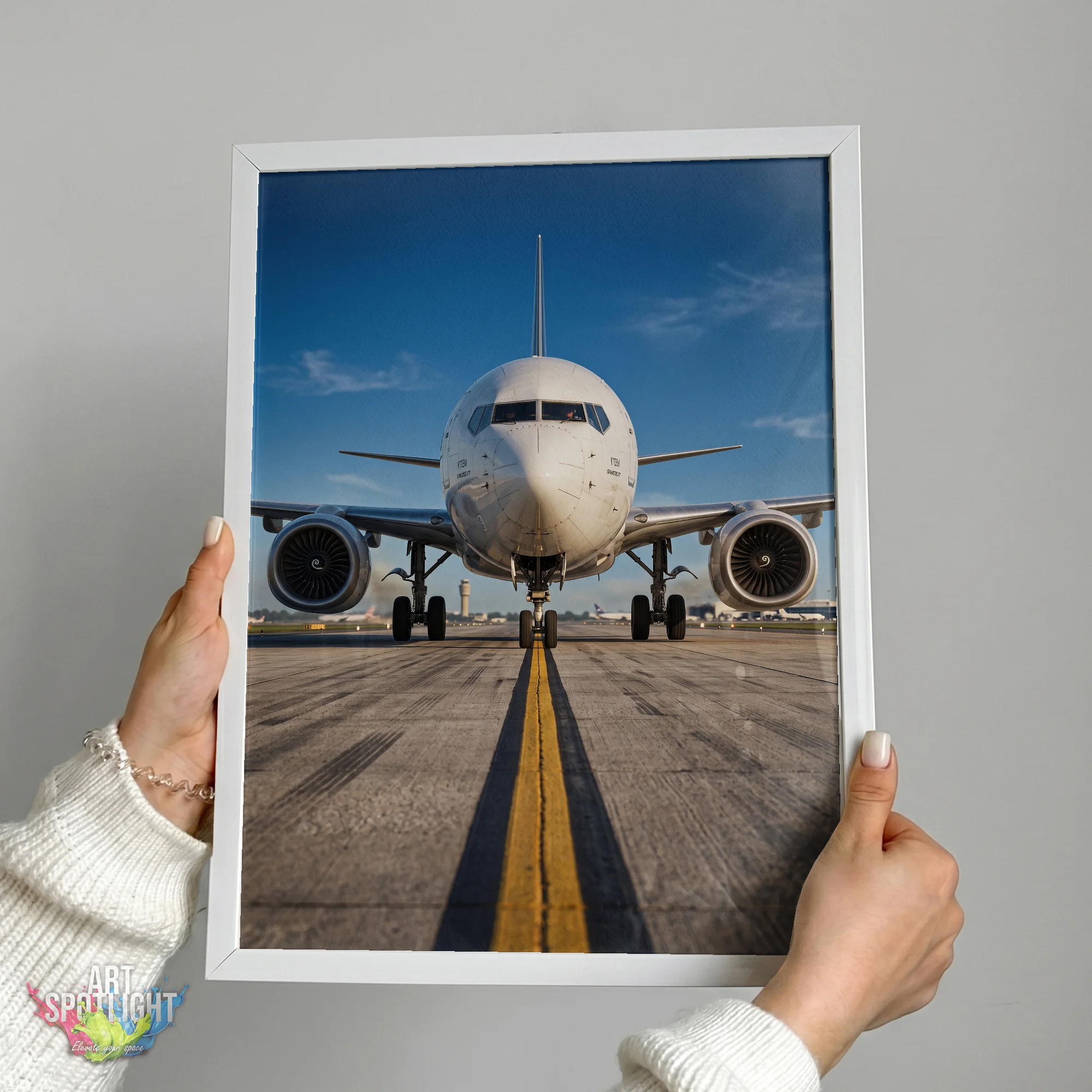 BOEING 737 ON RUNWAY