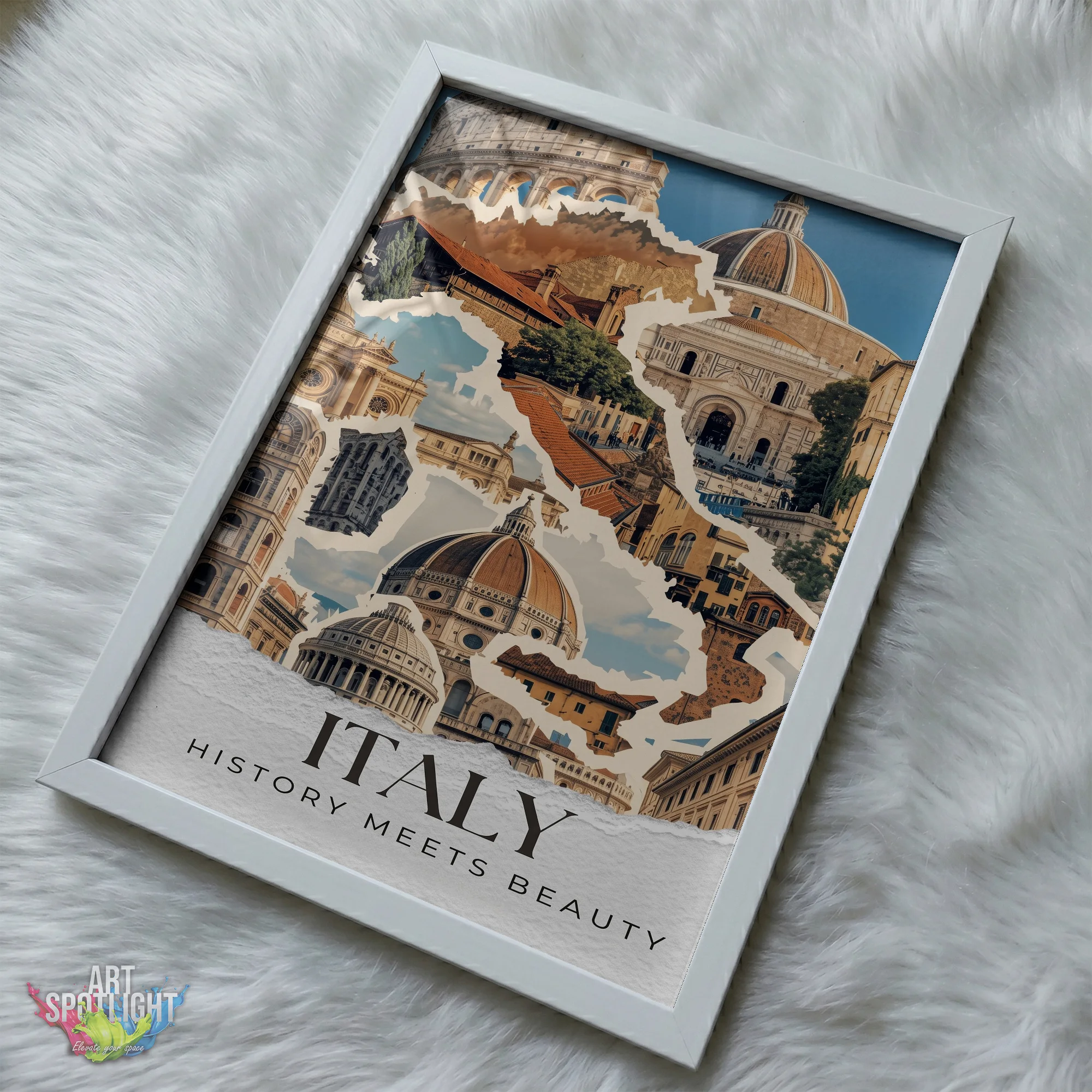 ITALY LANDMARKS COLLAGE