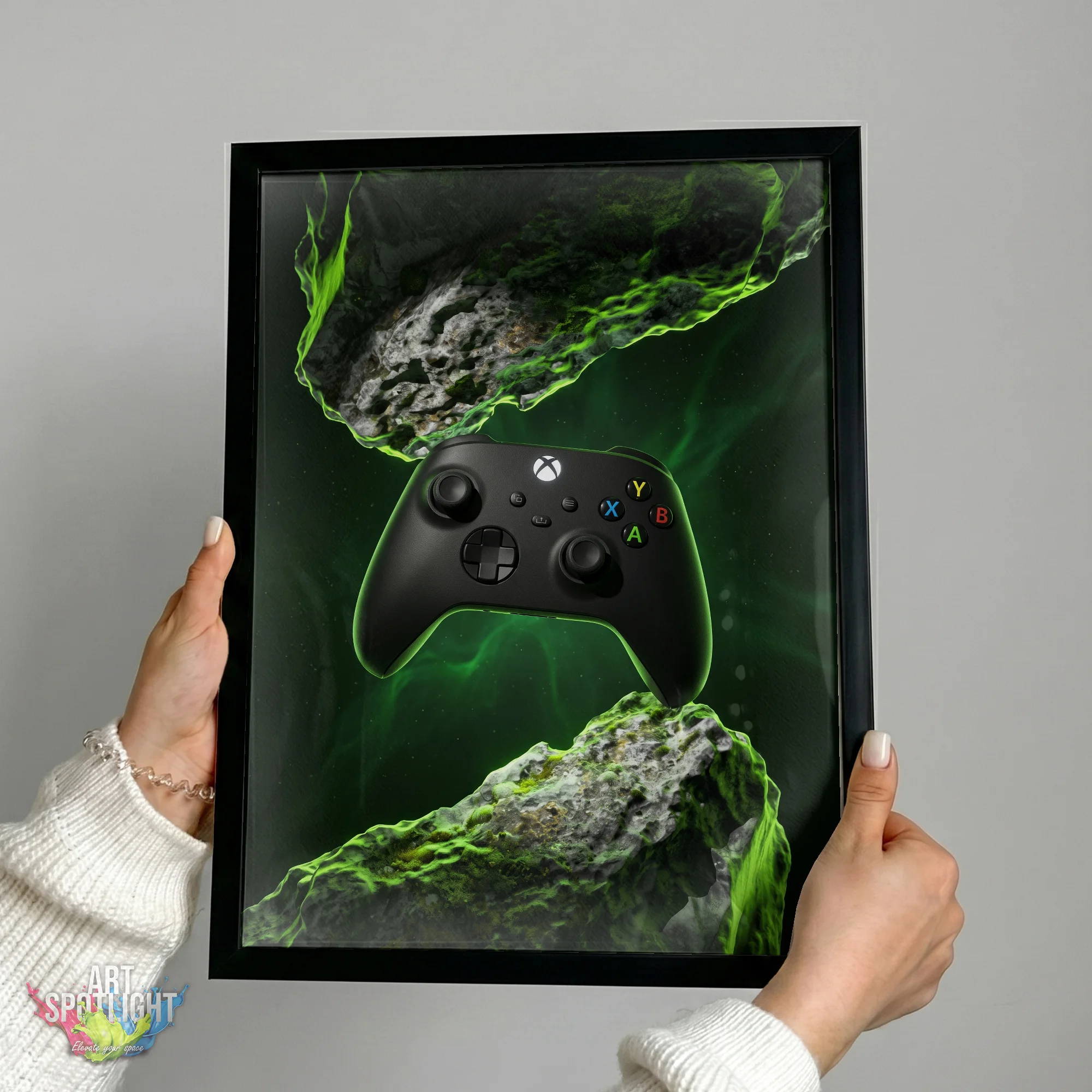 XBOX CONTROLLER GREEN ASTEROID