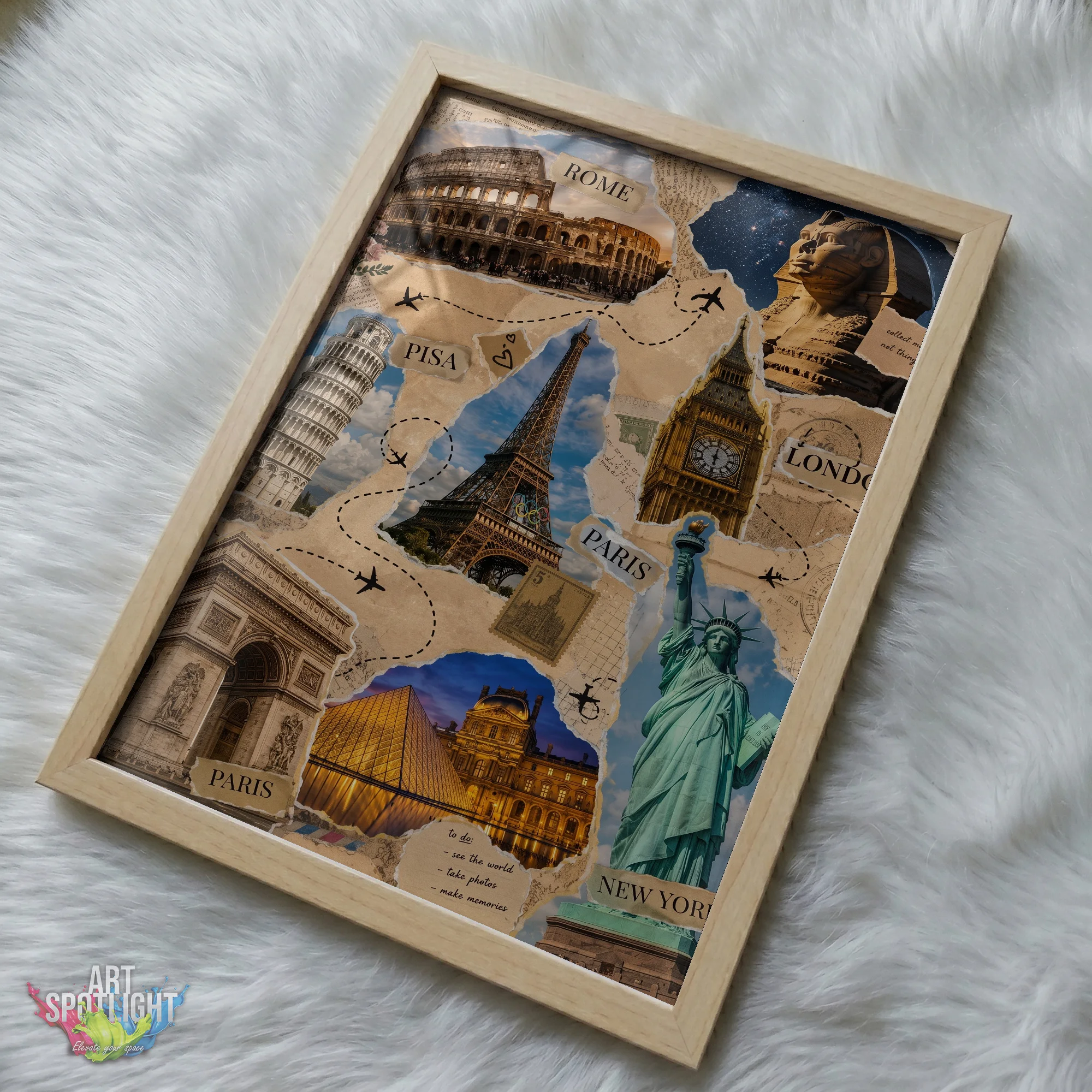 WORLD LANDMARKS COLLAGE