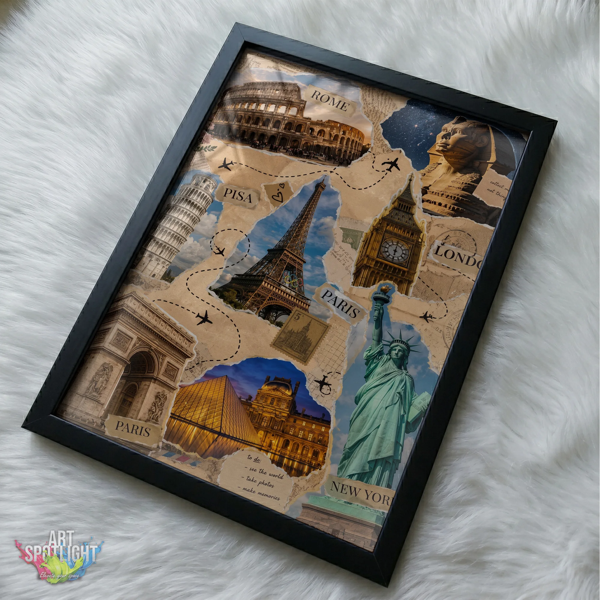 WORLD LANDMARKS COLLAGE