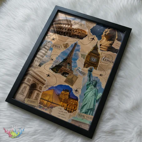 WORLD LANDMARKS COLLAGE