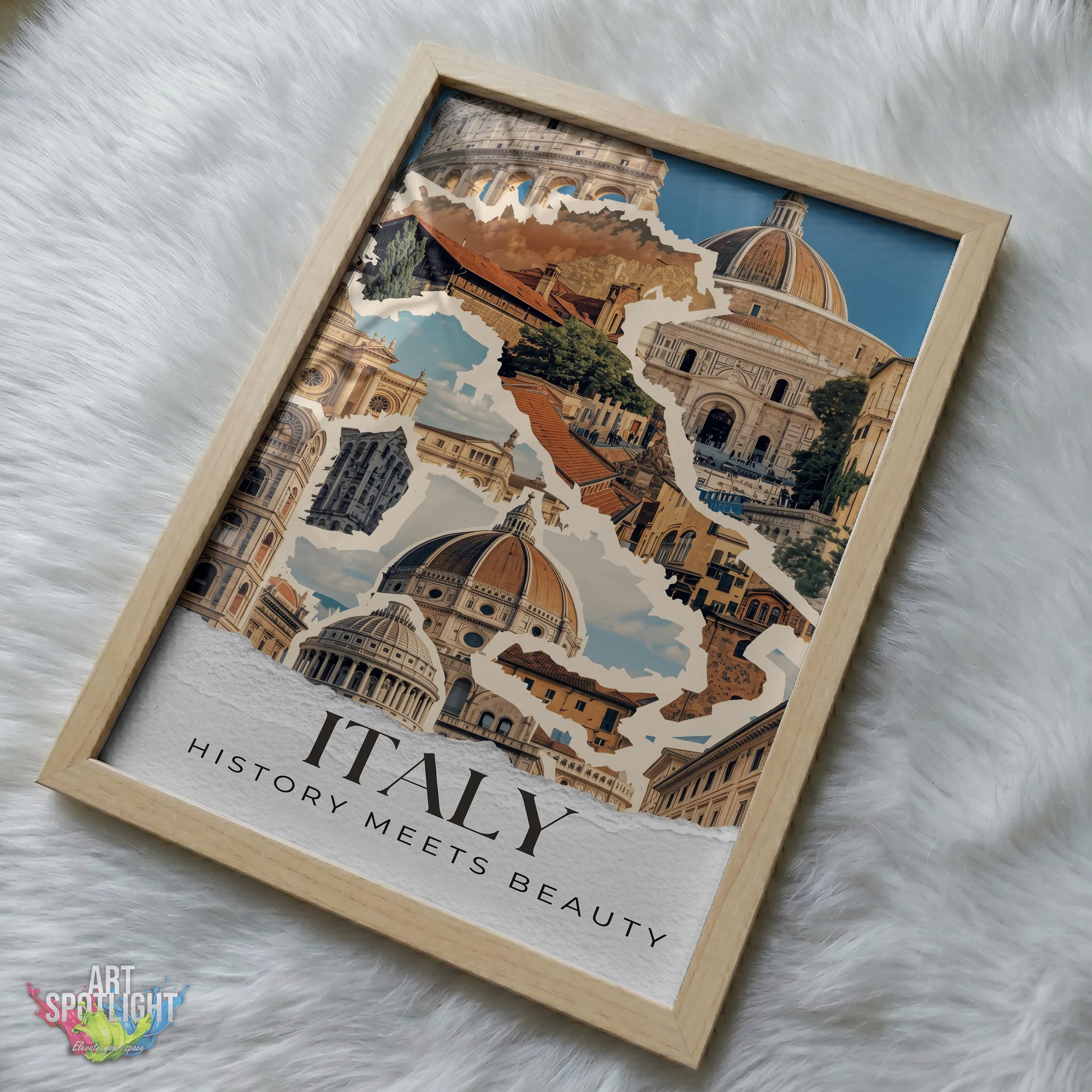 ITALY LANDMARKS COLLAGE