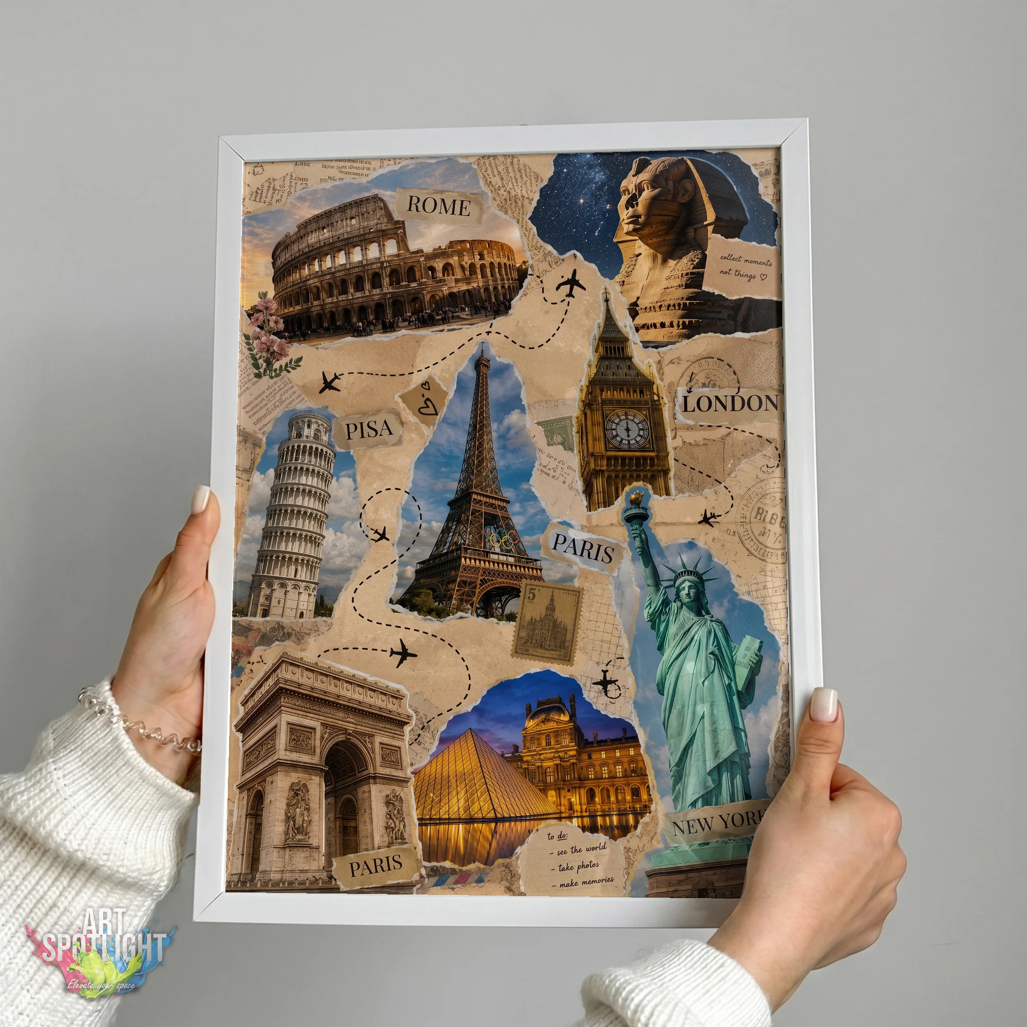 WORLD LANDMARKS COLLAGE