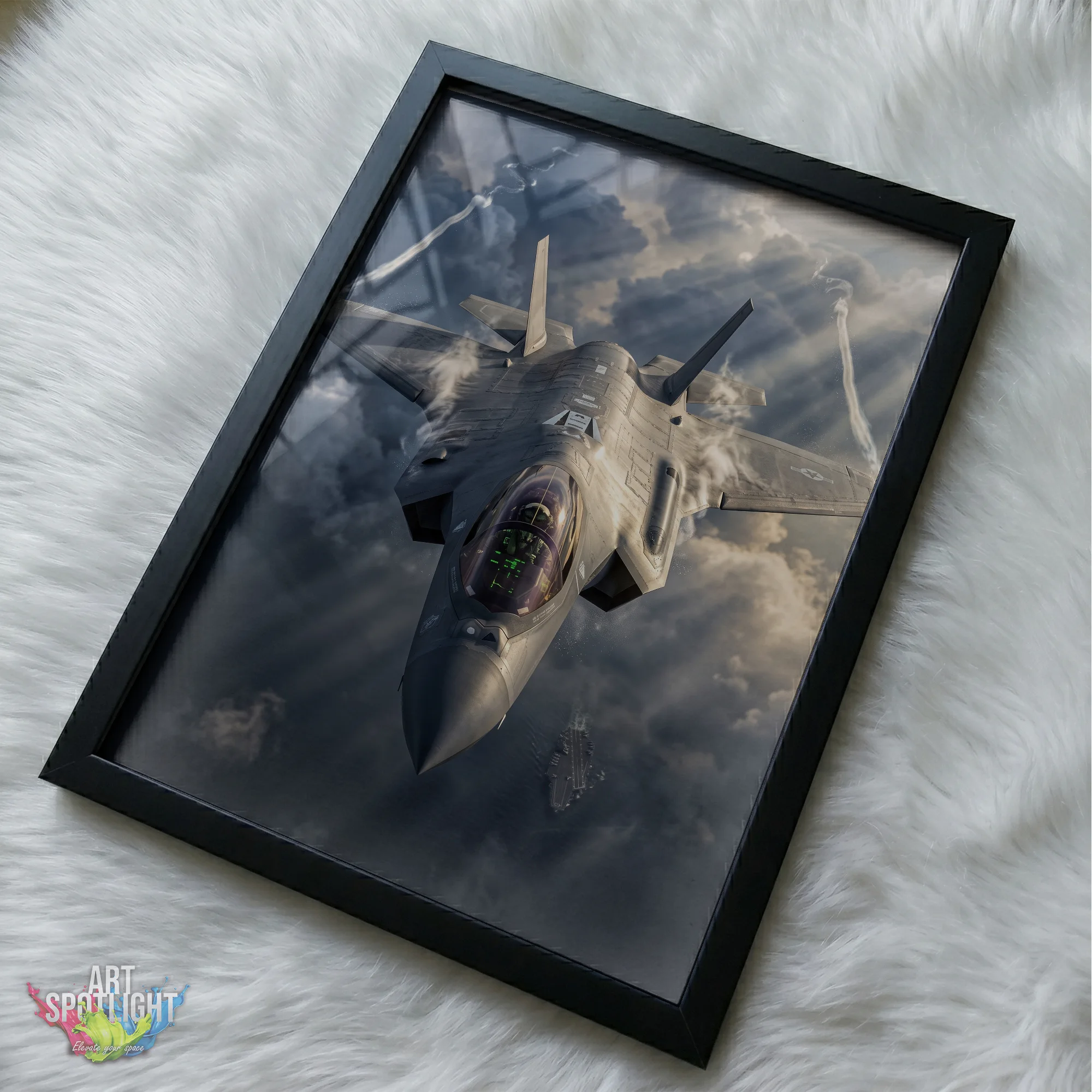 STEALTH FIGHTER IN THE CLOUDS