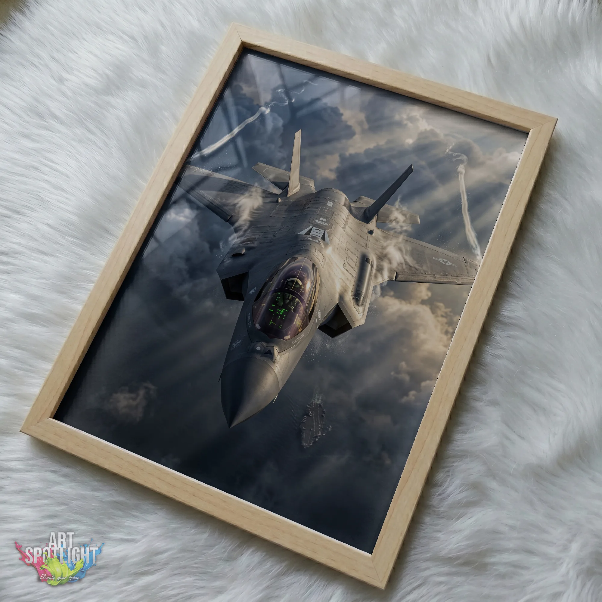 STEALTH FIGHTER IN THE CLOUDS