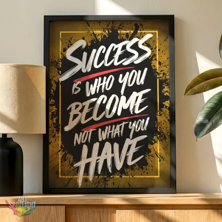 SUCCESS IS WHO YOU BECOME NOT WHAT YOU HAVE