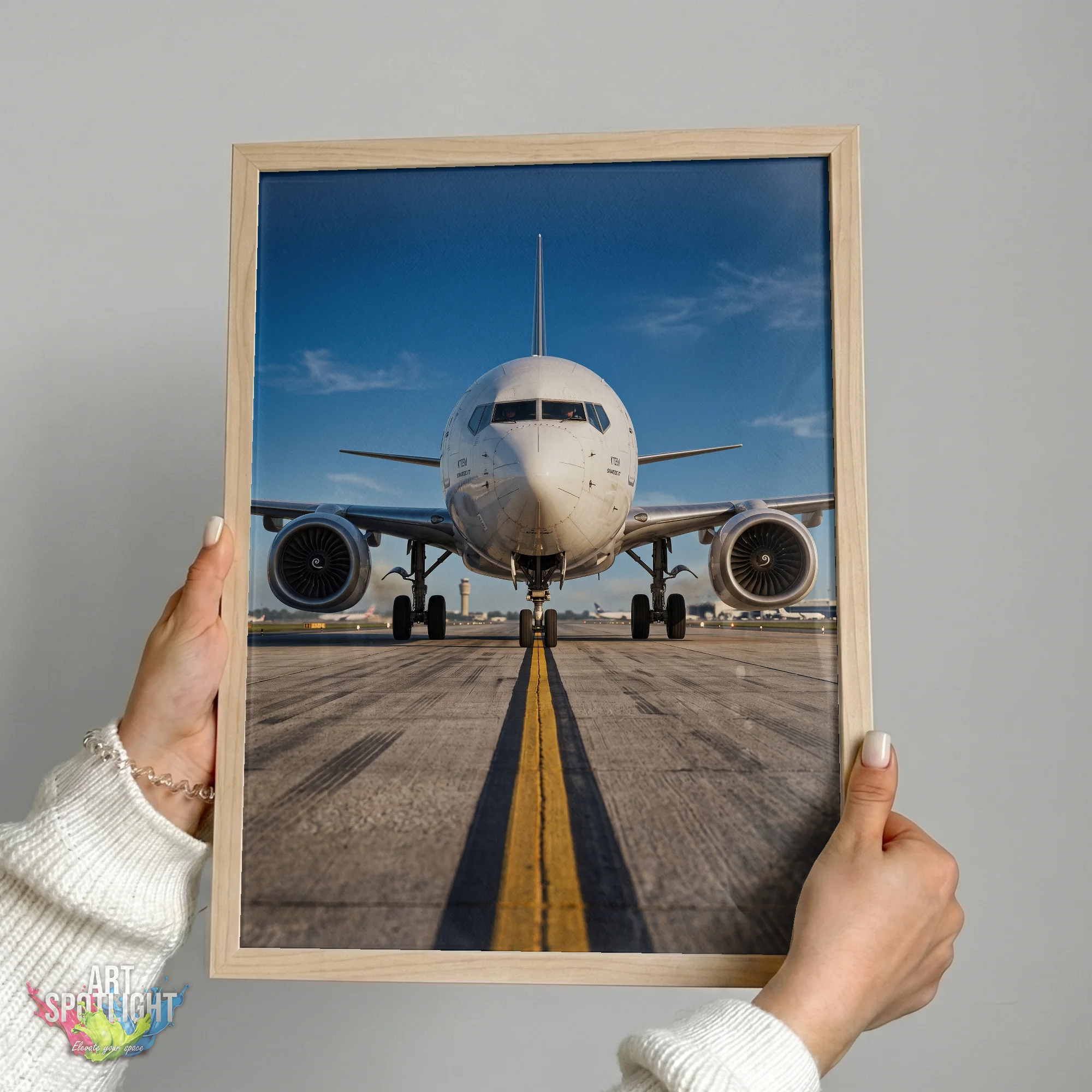 BOEING 737 ON RUNWAY