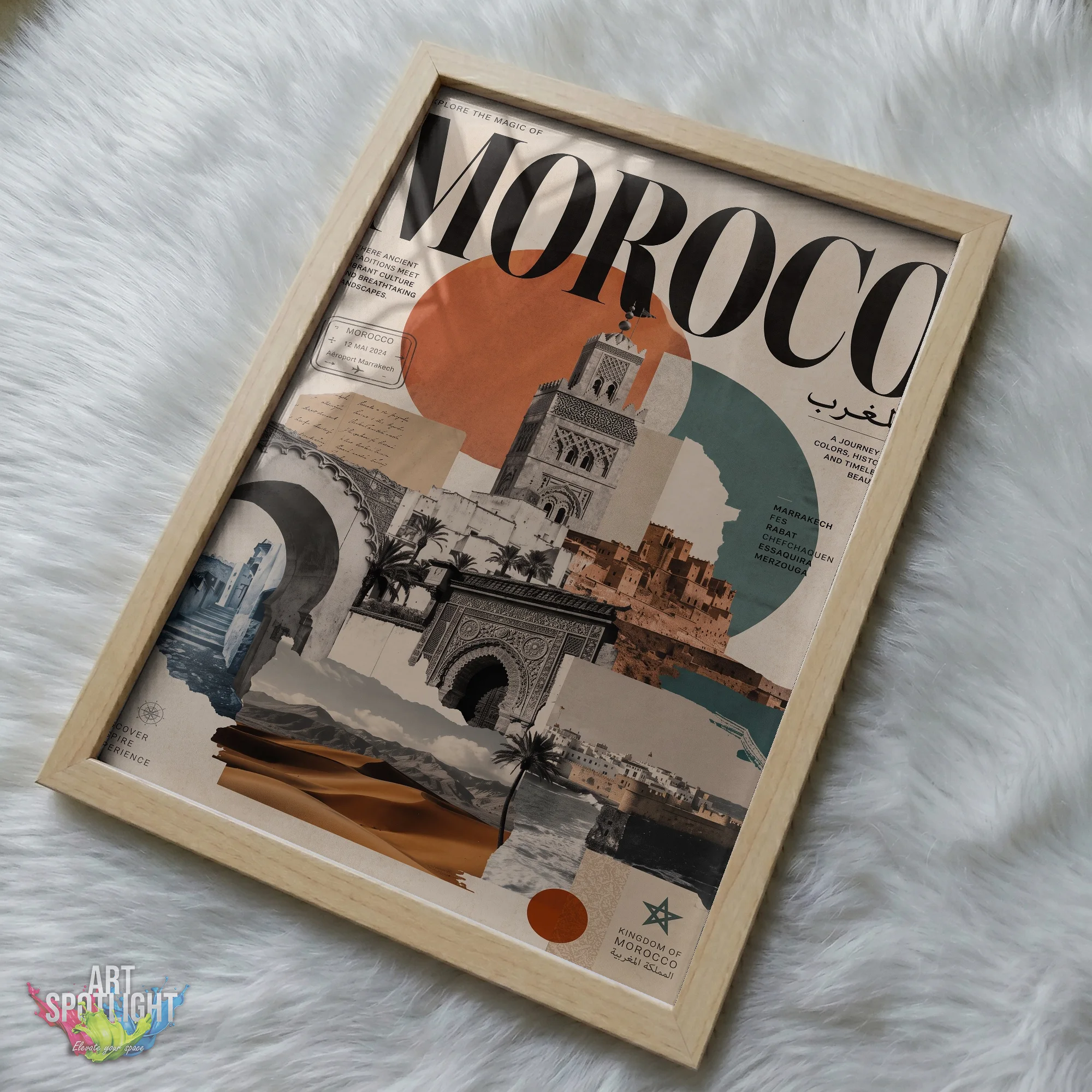MOROCCO LANDMARKS COLLAGE