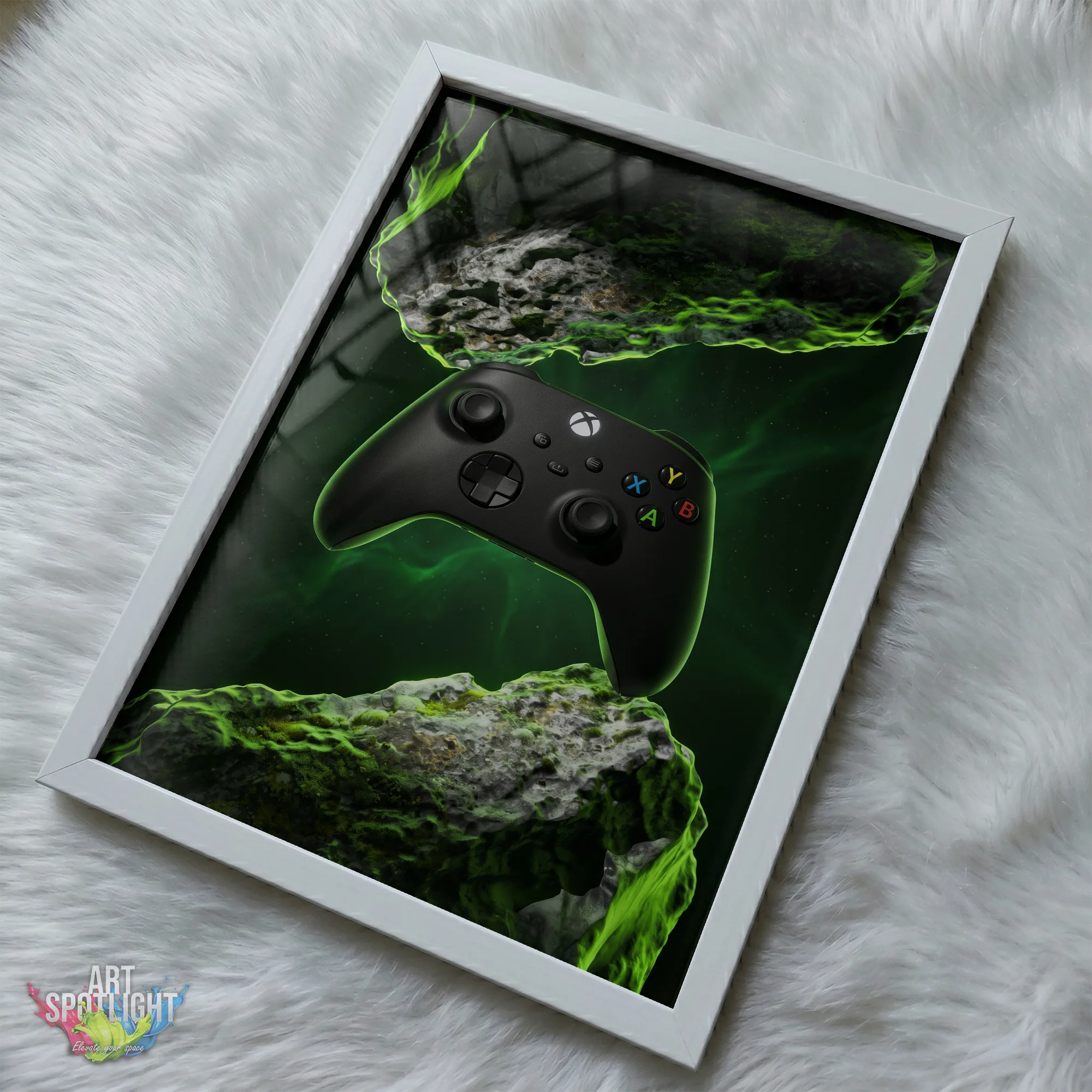 XBOX CONTROLLER GREEN ASTEROID