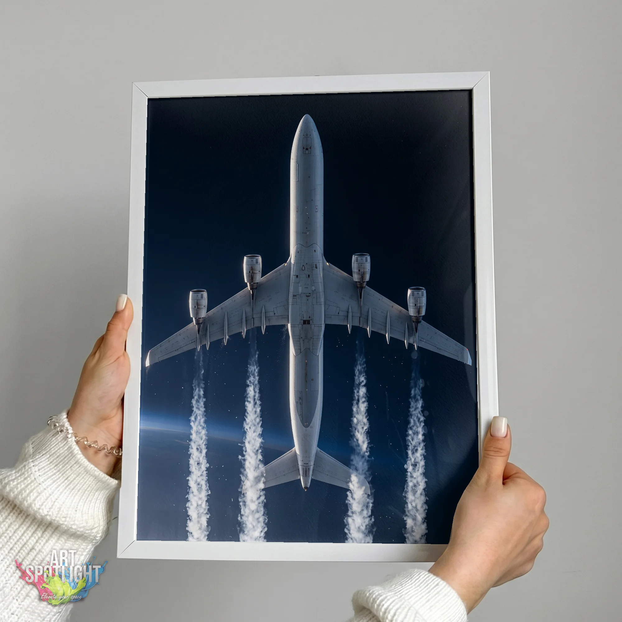 AIRLINER VAPOR TRAILS