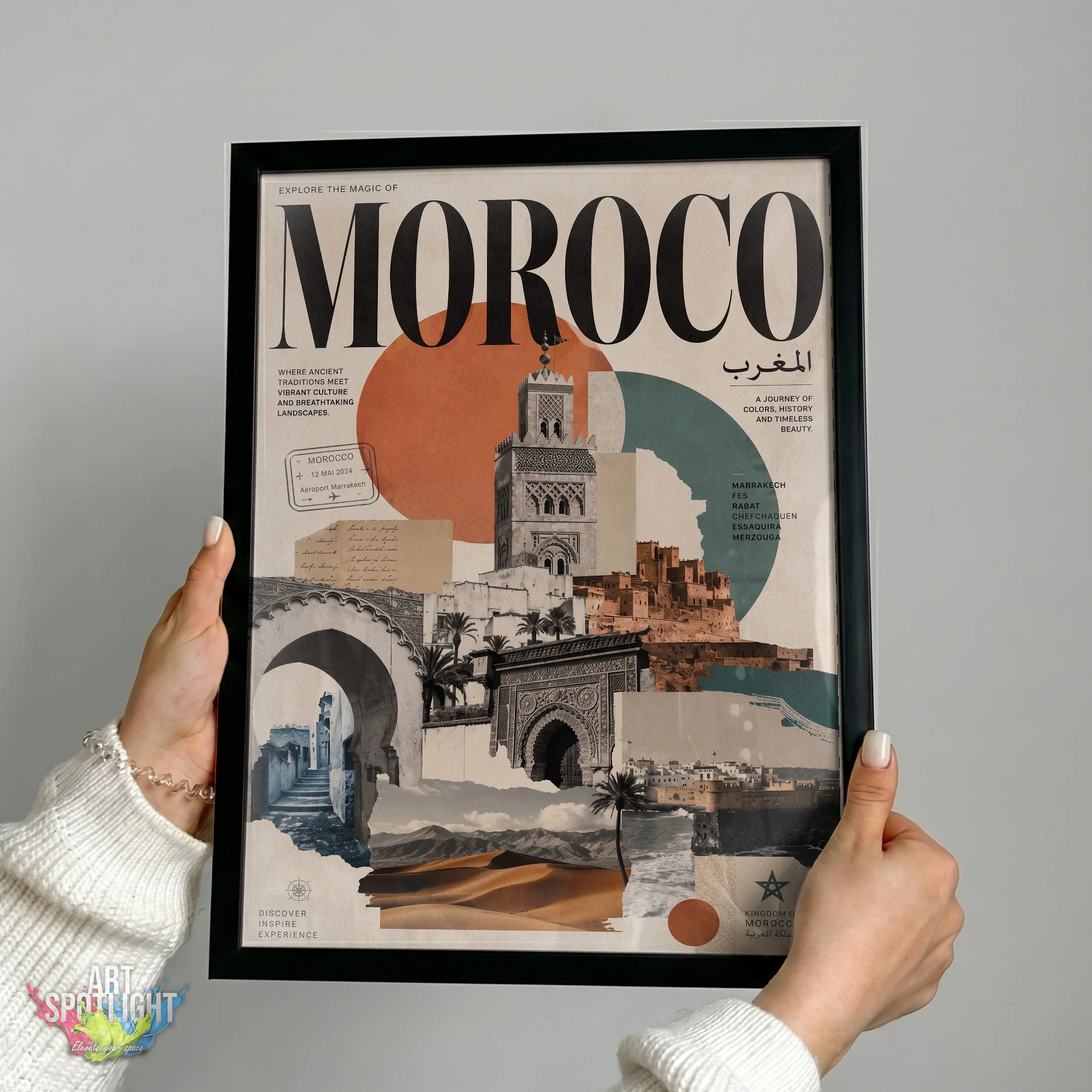 MOROCCO LANDMARKS COLLAGE