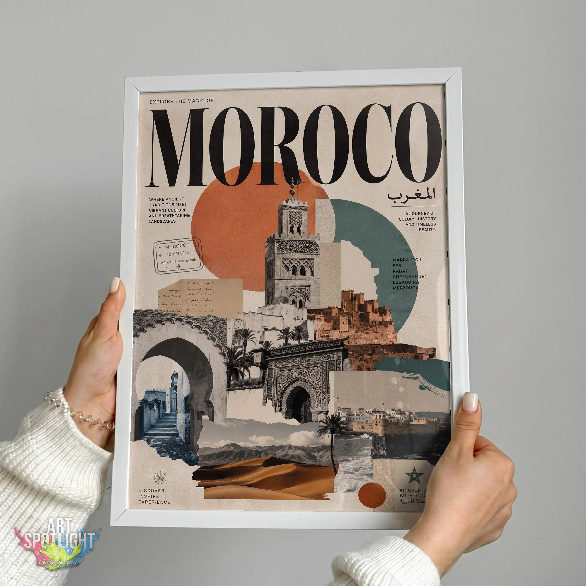MOROCCO LANDMARKS COLLAGE