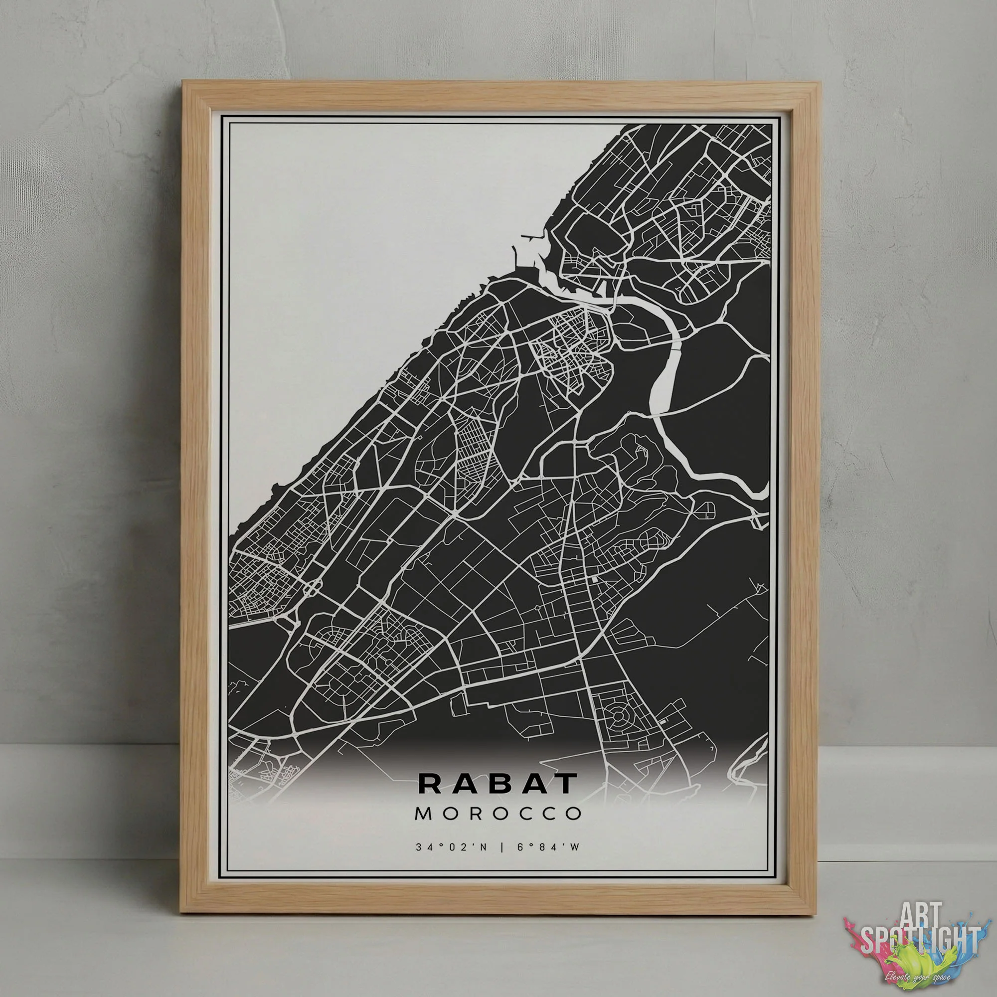 Minimalist Map RABAT