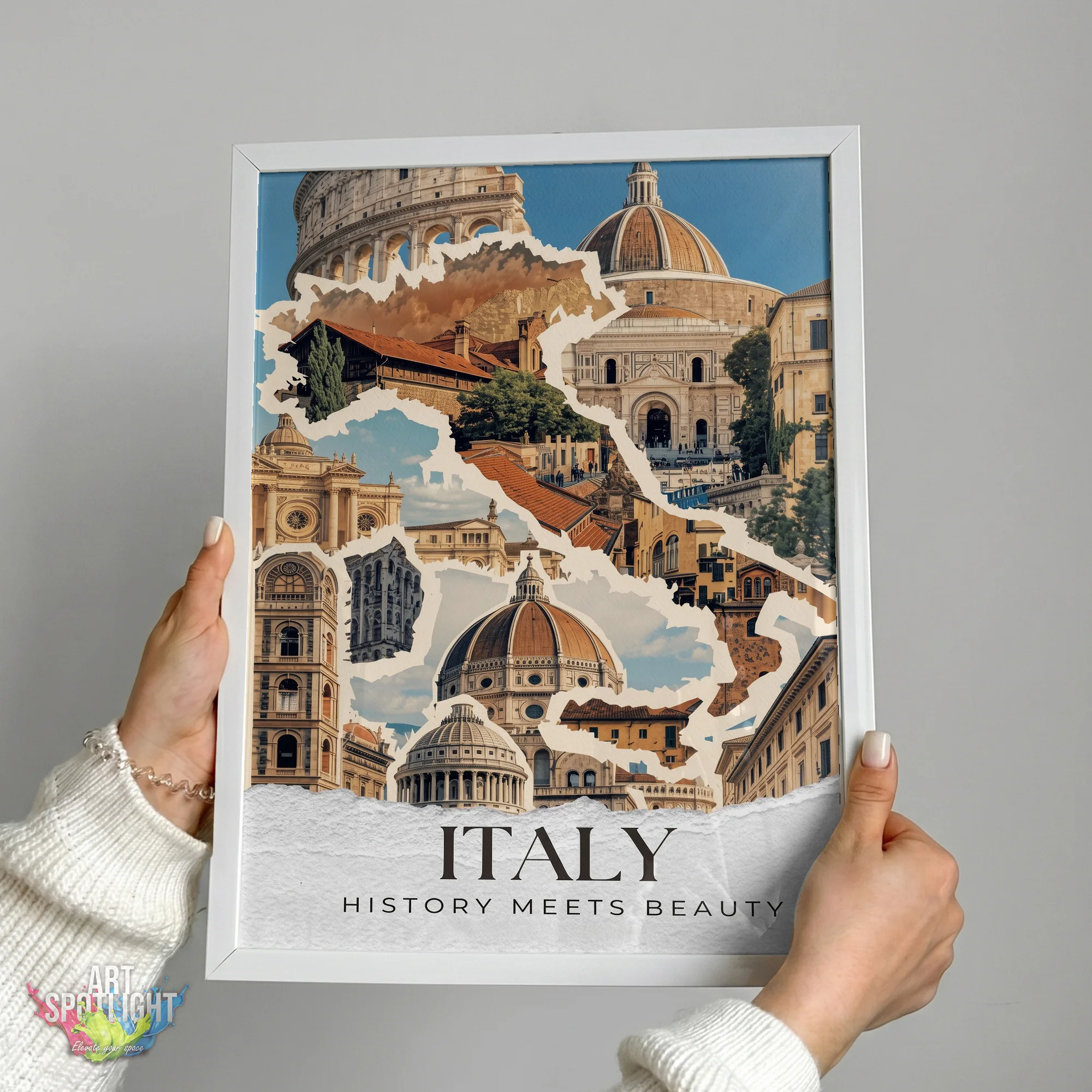 ITALY LANDMARKS COLLAGE