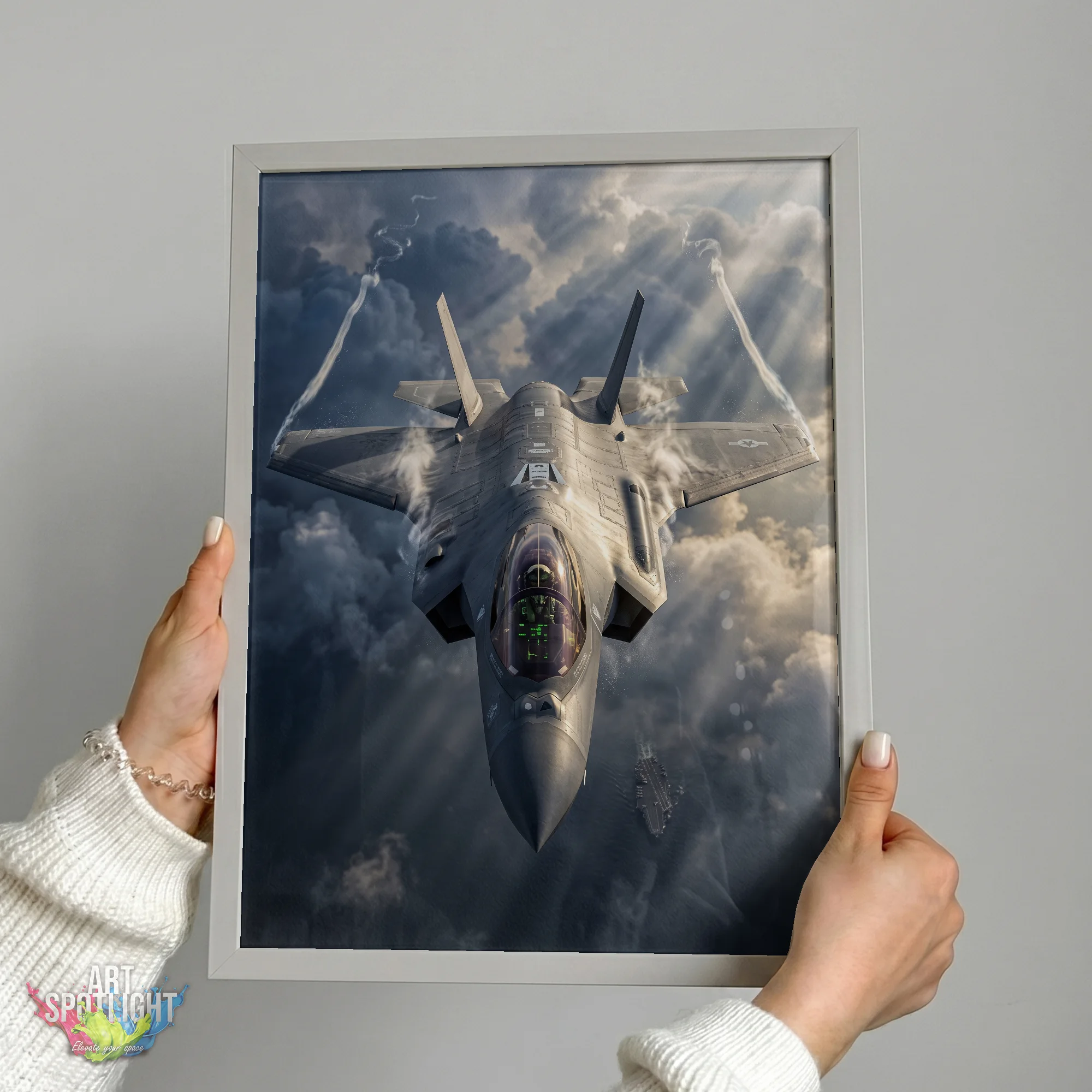 STEALTH FIGHTER IN THE CLOUDS