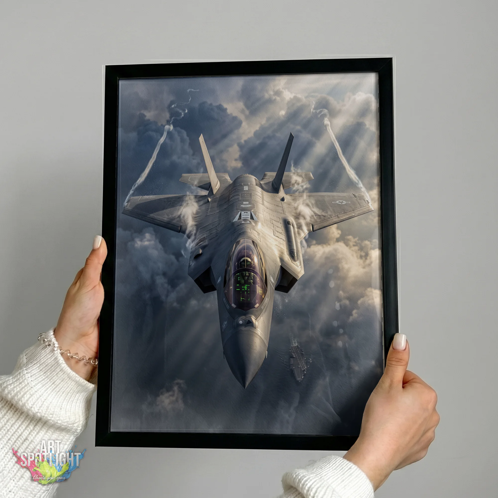 STEALTH FIGHTER IN THE CLOUDS