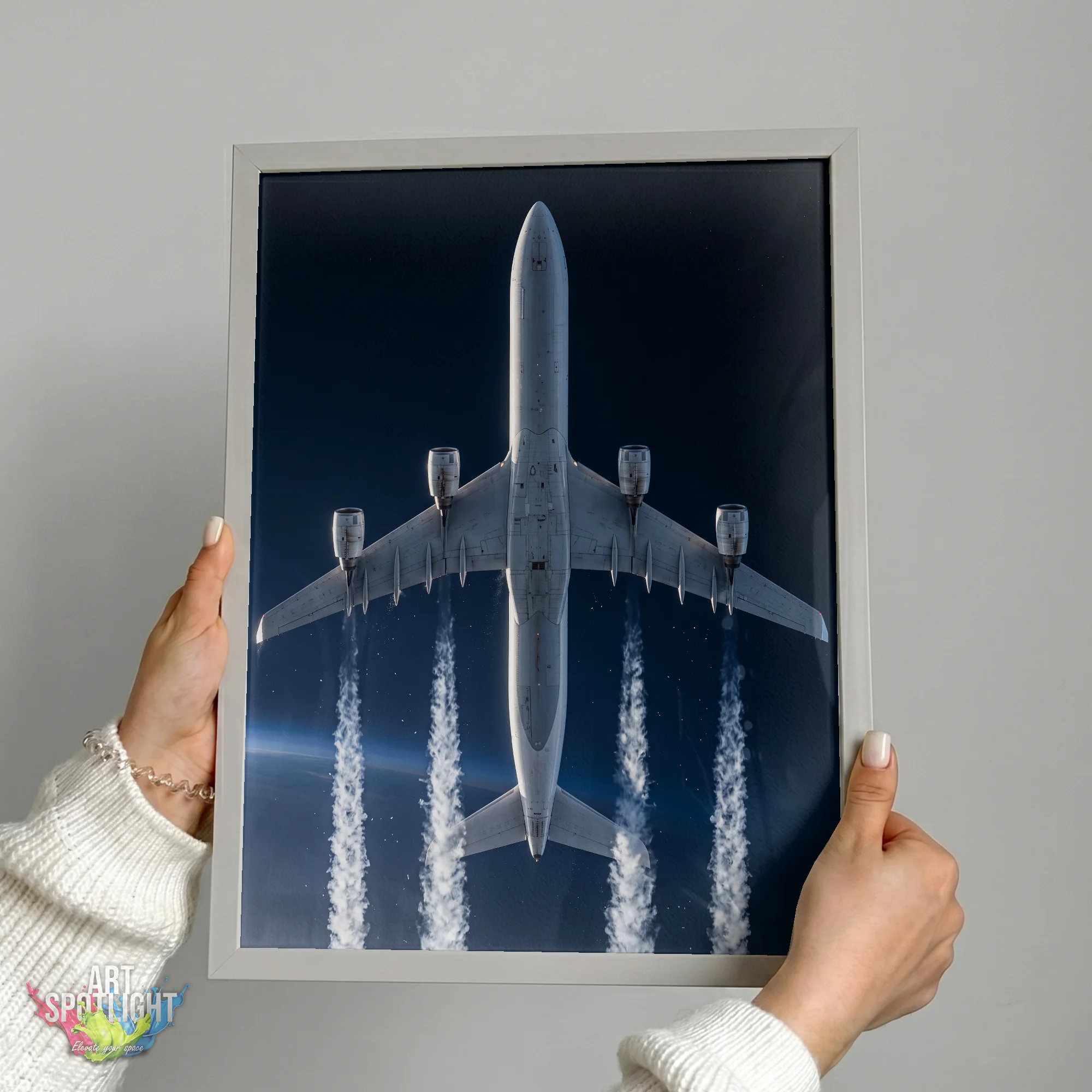 AIRLINER VAPOR TRAILS