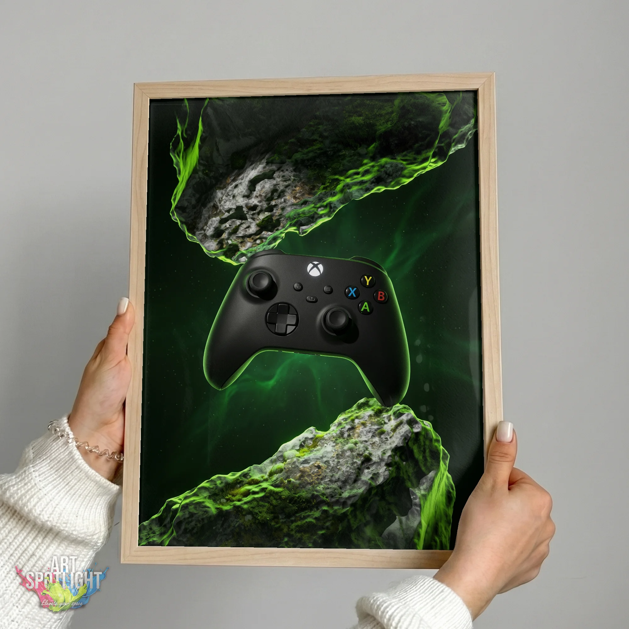 XBOX CONTROLLER GREEN ASTEROID