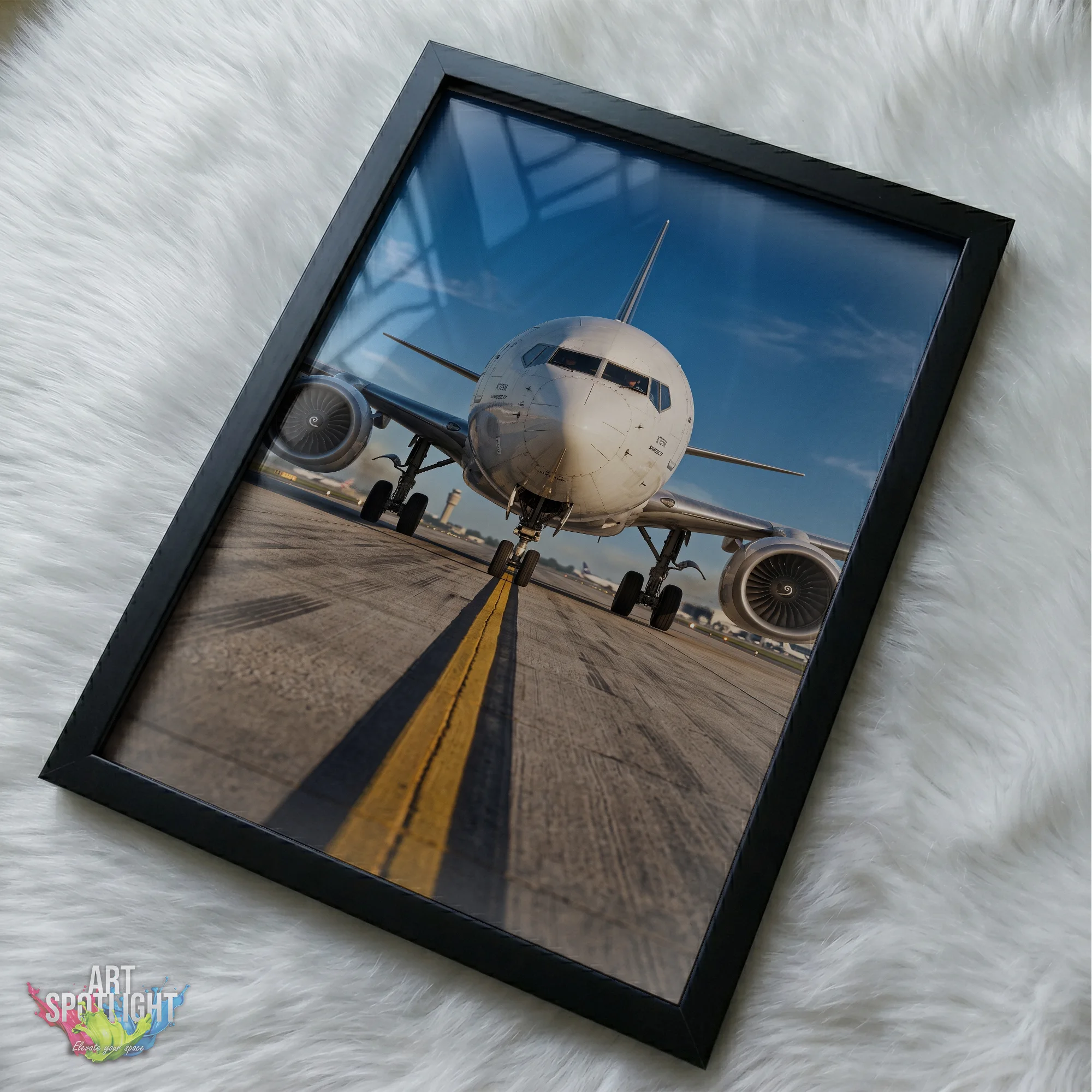 BOEING 737 ON RUNWAY