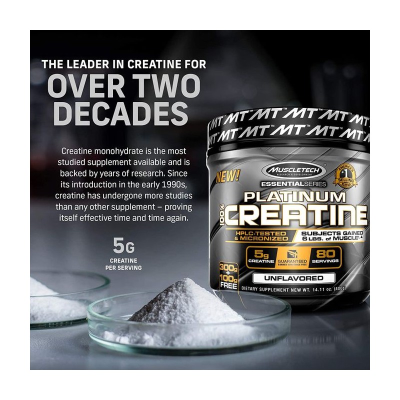 Platinum 100% créatine 400 G - Muscletech