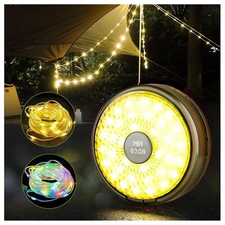 lemp de comping imperméable, led multifonction, chargeur avec guirlande lumineux
