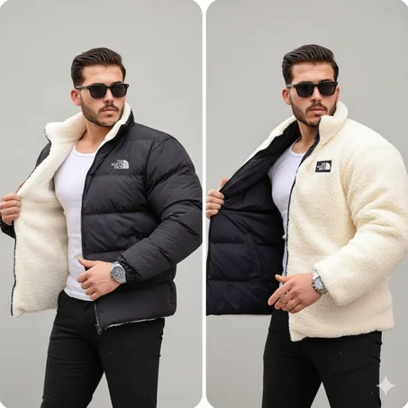 jacket north face double face