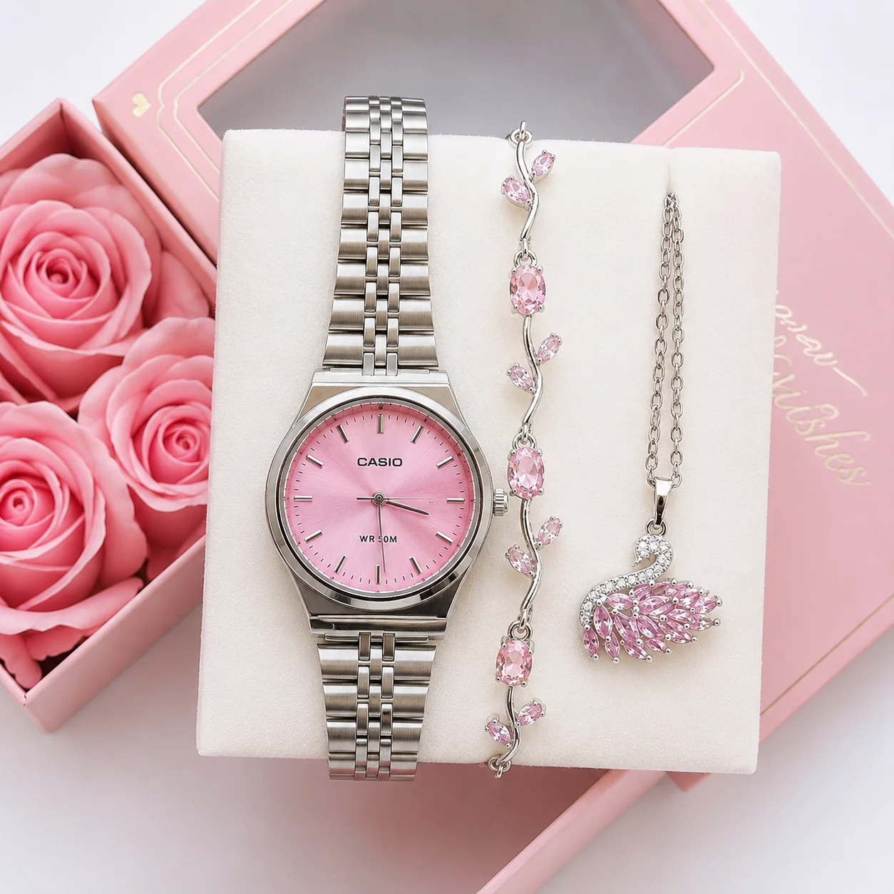 Pack Swan Élégance | Montre + Bracelet + Collier