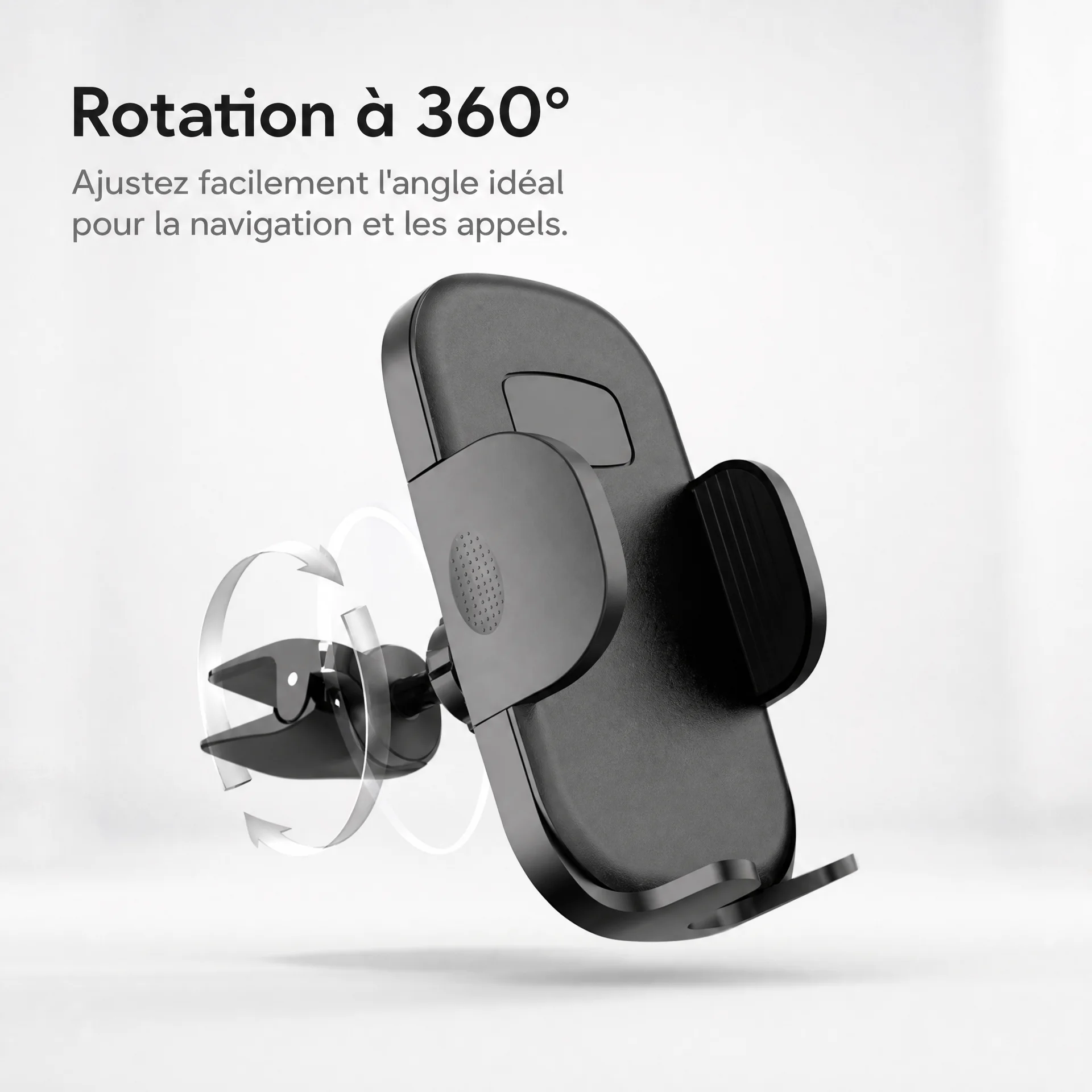 Support Téléphone Voiture 360° – Fixation Ultra Stable pour Grille d'Aération