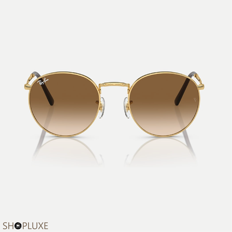RAY-BAN NEW ROUND POLI OR MARRON CLAIR