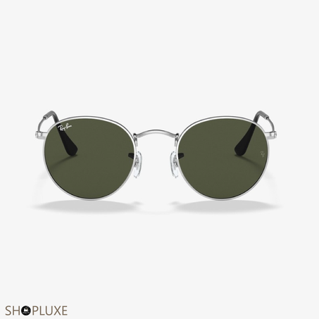 RAY-BAN ROUND METAL POLI ARGENT VERT