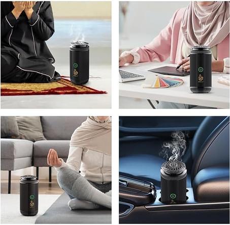 مبخرة إلكترونية  محمولةو مميزة بتصميم رسمي وأنيق قابلة لشحن