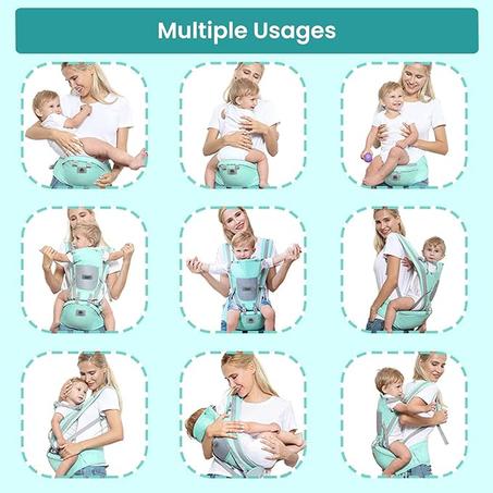 حامل اطفال 6 في 1 مع مقعد للجلوس قابل للفصل