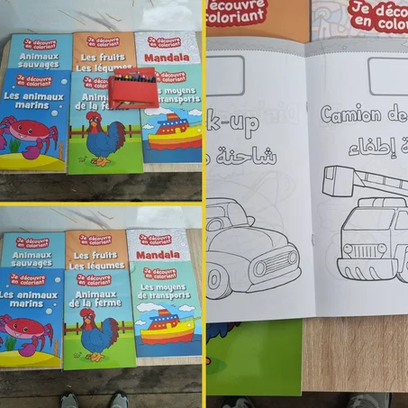 6 كتب التلوين+12 ملون