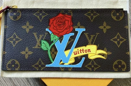 🌹 Portefeuille Rose & LV ✨