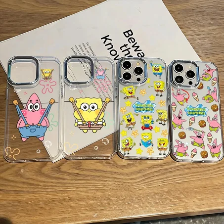 🧽 Casing Bob L'éponge & Patrick - بهجة الطفولة وأناقة هاتفك! 📱✨