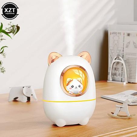 Humidificateur d'air de chat de dessin animé, diffuseur d'arôme silencieux et mignon