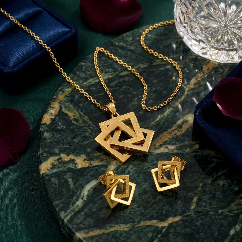 Parure Géométrie d'Or