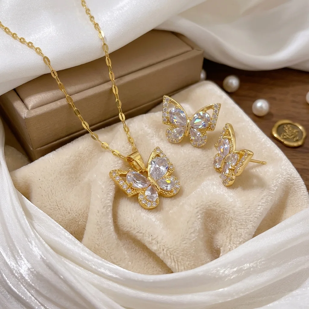 Parure Papillon de Cristal