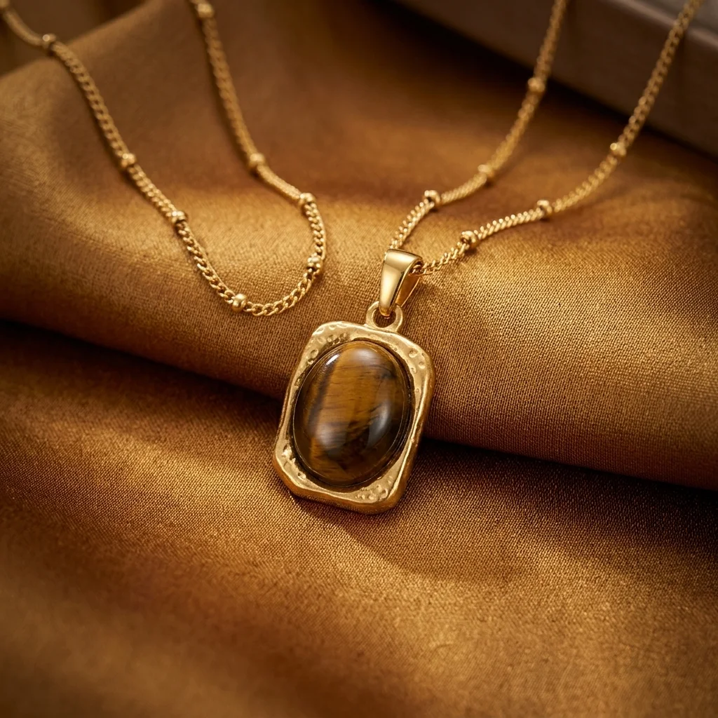 Collier Médaillon Tigre