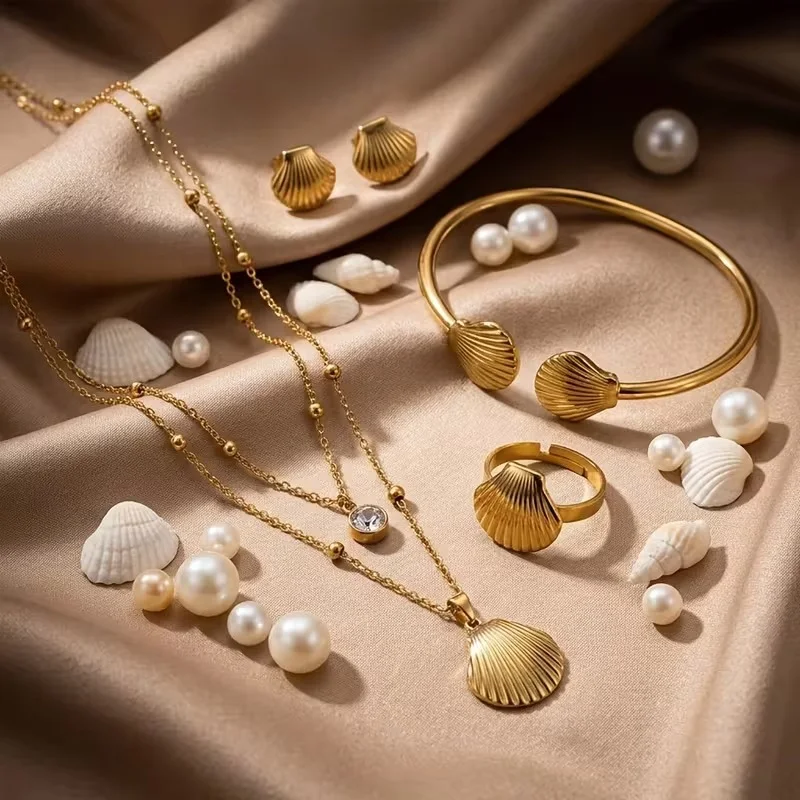 Parure Coquillage Or