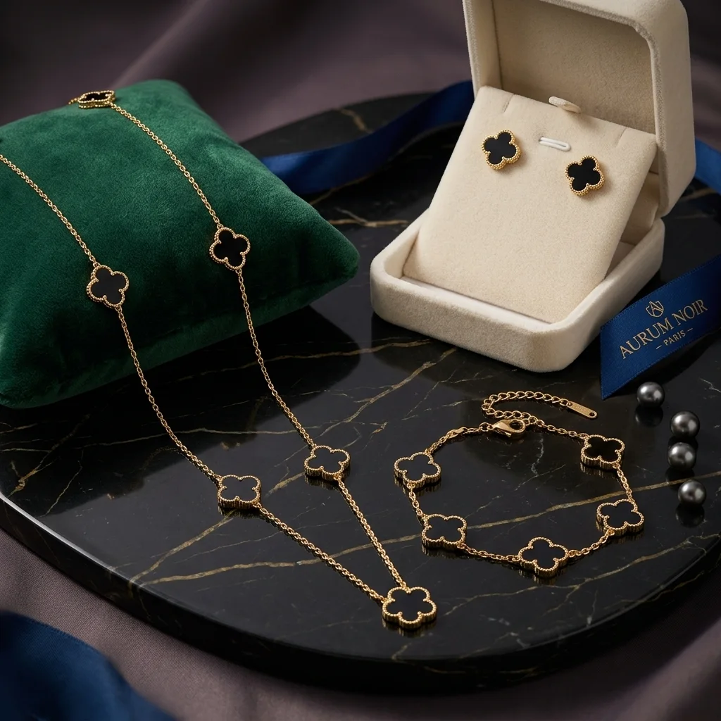 Parure Trèfle Royal Noir