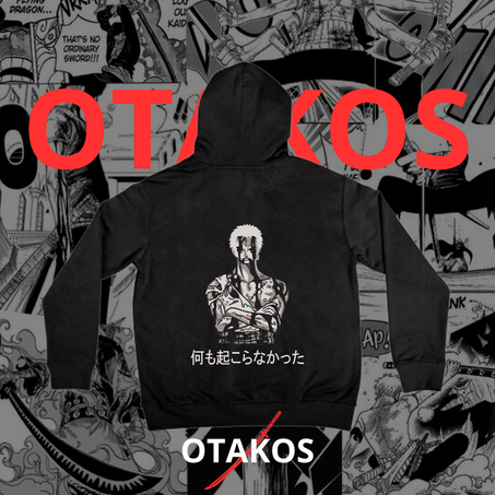 ZORO NOTHING HAPPENED B&W HOODIE