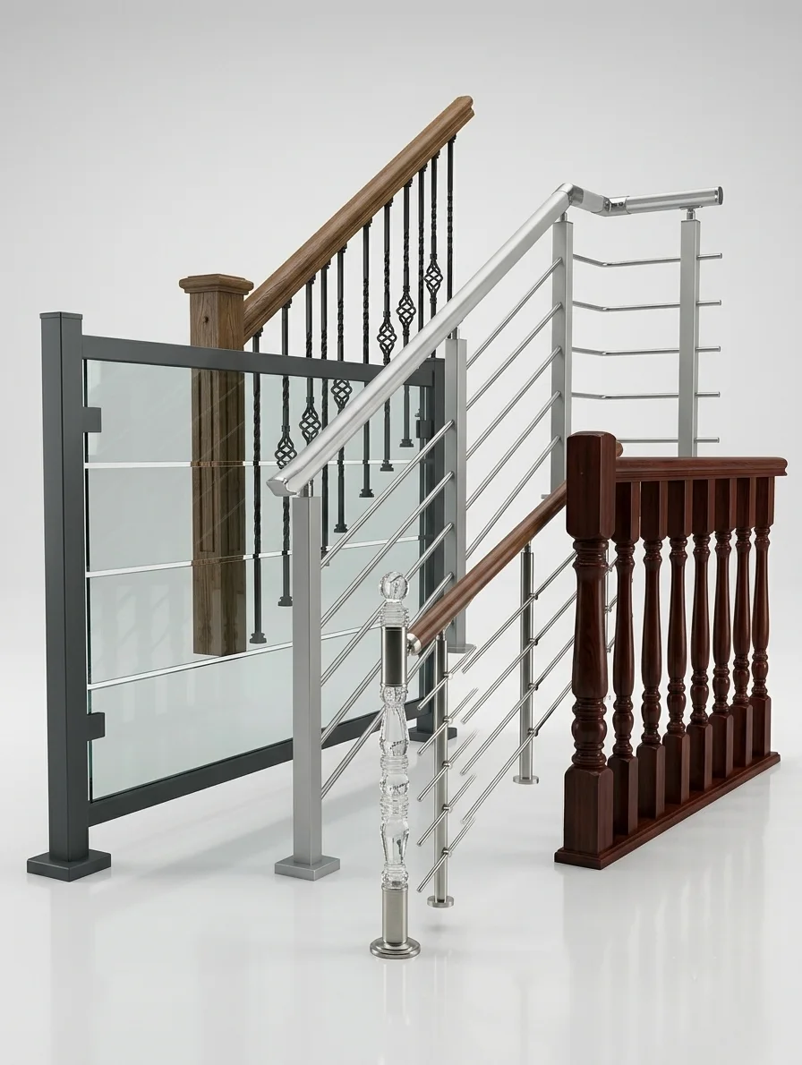 une rampe d'escalier