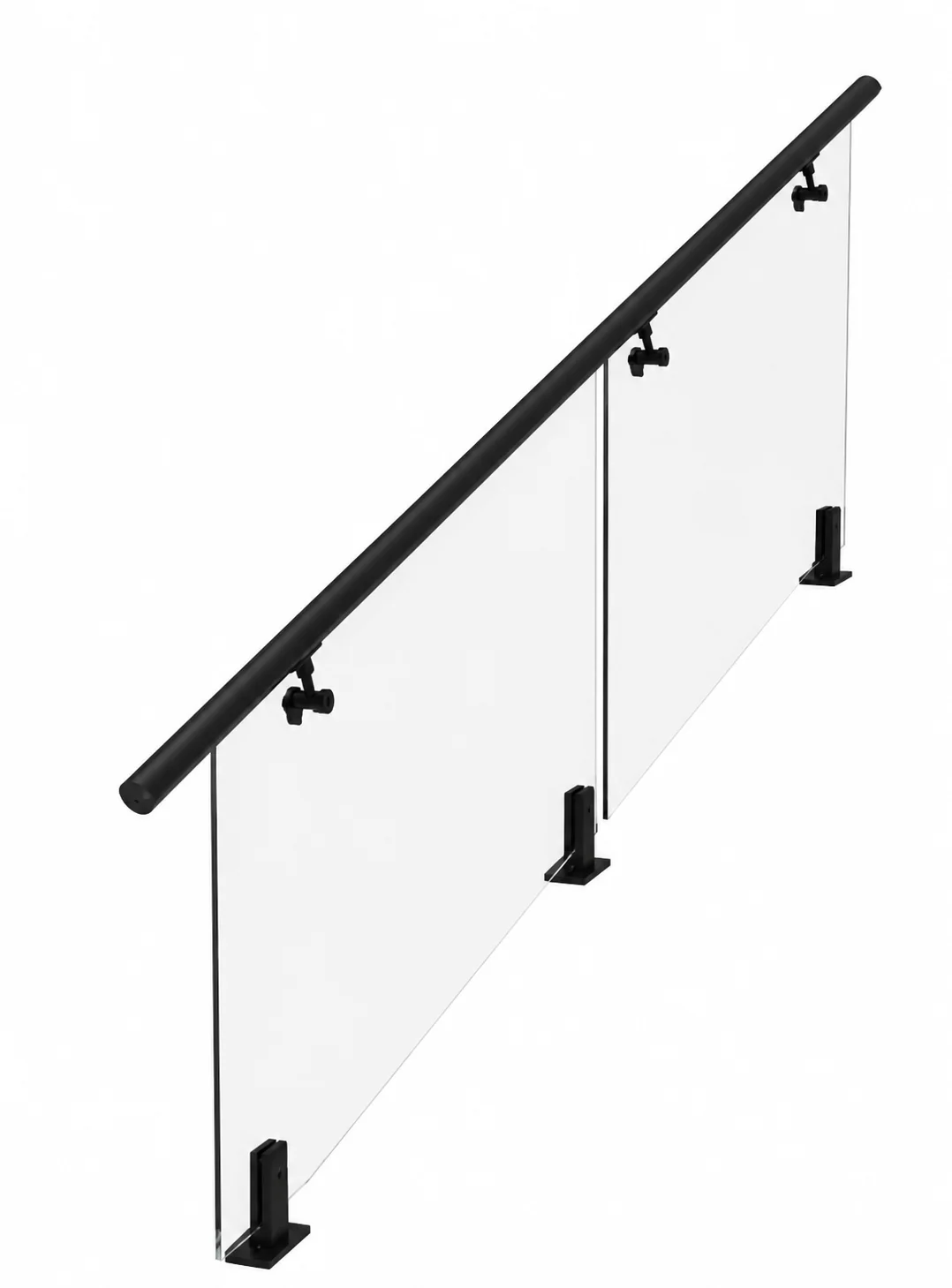 une rampe d'escalier Noir